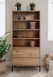 Open kast Brochet eikenhouten look/zwart