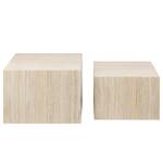 Tables basses Sukatari - Lot de 2 carrée Imitation Travertin