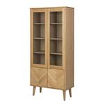 Credenza con vetrina Montville Impiallacciatura in vero legno - Rovere