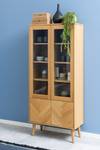 Armoire vitrine Montville Placage en bois véritable - Chêne