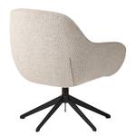 Loungefauteuil Baracoa bouclé/staal - beige/zwart