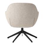 Loungefauteuil Baracoa bouclé/staal - beige/zwart