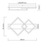 LED-Deckenleuchte Lesina Aluminium / Acrylglas - Flammenanzahl: 2