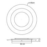 LED-Deckenleuchte Heda Eisen - 1-flammig - Durchmesser: 49 cm