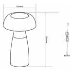 LED-Tischleuchte Gixi Acrylglas - 1-flammig