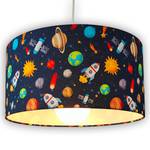 Lampada a sospensione Weltall Tessuto misto - Blu scuro - 1 punto luce