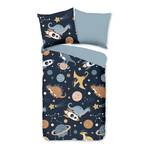 Kinderbettwäsche Spacedino Microfaser - Blau - 135 x 200 cm + Kissen 80 x 80 cm