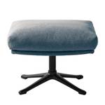 Pouf GARBO con base a stella Tessuto Saia: blu jeans - Nero