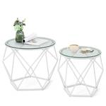 Couchtisch Tuxford Glas 2er-Set Glas / Metall - Weiß