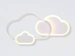 LED-Deckenleuchte Cloudy Blanc - Métal - Matière plastique - 52 x 10 x 25 cm