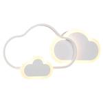 LED-Deckenleuchte Cloudy Blanc - Métal - Matière plastique - 52 x 10 x 25 cm