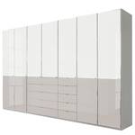 Drehtürenschrank Shanghai 2 Weiß / Sandgrau - 344 x 236 cm