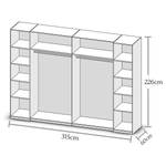 Combikast Mianok Eikenhouten look - Breedte: 312 cm