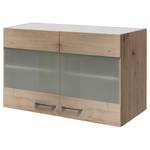 Hängeschrank Cresta Glastür horizontal Eiche Sanremo Dekor - Breite: 100 cm