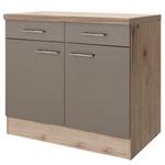 Unterschrank Cresta mit Metallgriff Grau - Breite: 100 cm