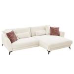 Ecksofa Morranos Chenille Rubia: Creme - Longchair davorstehend rechts - 4 Kissen