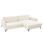 Ecksofa Morranos Chenille Rubia: Creme - Longchair davorstehend rechts - 4 Kissen