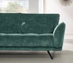 Divano con chaise longue Lethernt Velluto Amata: aqua verde - Longchair preimpostata a sinistra