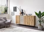 Sideboard Cappya Eiche Evoke Dekor / Hellgrau