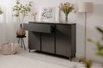 Sideboard Balgan 133 cm Anthrazit / Schiefer Dekor