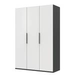 Drehtürenschrank Level36 - 216 cm Typ B Weiß / Graphit - Breite: 150 cm - Ohne Spiegeltür/-en