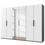 Drehtürenschrank Level36 - 216 cm Typ B Weiß / Graphit - Breite: 300 cm - Mit Spiegeltür/-en