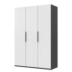 Drehtürenschrank Level36 - 236 cm Typ B Weiß / Graphit - Breite: 150 cm - Ohne Spiegeltür/-en