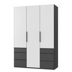 Drehtürenschrank Level36 - 236 cm Typ A Weiß / Graphit - Breite: 150 cm - Ohne Spiegeltür/-en