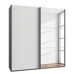 Schwebetürenschrank Level36 236 cm Typ B Weiß / Graphit - Breite: 200 cm - Mit Spiegeltür/-en