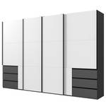 Schwebetürenschrank Level36 236 cm Typ A Weiß / Graphit - Breite: 350 cm - Ohne Spiegeltür/-en