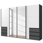 Schwebetürenschrank Level36 236 cm Typ A Weiß / Graphit - Breite: 350 cm - Mit Spiegeltür/-en