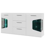 Dressoir Karkoo met lades Grijs - Wit - Plaatmateriaal - 180 x 89 x 41 cm