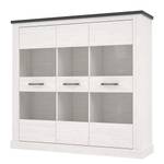 Highboard Hassri 160 cm Weißkiefer Dekor / Grau