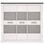 Highboard Hassri 160 cm Weißkiefer Dekor / Grau