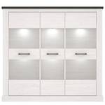 Highboard Hassri 160 cm Weißkiefer Dekor / Grau