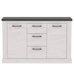 Sideboard Hassri 140 cm Typ A Weißkiefer Dekor / Grau