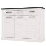 Sideboard Hassri 140 cm Typ B Weißkiefer Dekor / Grau