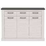 Sideboard Hassri 140 cm Typ B Weißkiefer Dekor / Grau