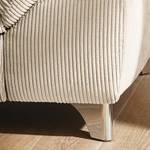 Ecksofa Corintia mit Ottomane Cordstoff Coryn: Beige - Ottomane davorstehend links - Keine Funktion - Metall