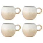 Tasse Paula mit Henkel Typ G 4er-Set Steingut - Grau