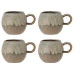 Tasse Paula mit Henkel Typ F 4er-Set Steingut - Mehrfarbig