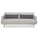 3-Sitzer Sofa Spineda Grau - Massivholz - Textil - 214 x 83 x 86 cm