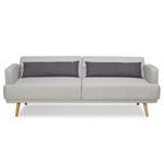 3-Sitzer Sofa Spineda Grau - Massivholz - Textil - 214 x 83 x 86 cm