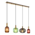 Hanglamp Normy ijzer/gekleurd glas - meerdere kleuren - Aantal lichtbronnen: 4