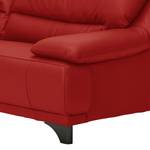 2,5 Sitzer Sofa Minasiya Rot - Echtleder - 218 x 87 x 92 cm