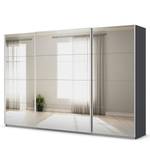 Schwebetürenschrank Quadra Spiegelfront Graumetallic - Breite: 315 cm