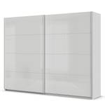 Schwebetürenschrank Quadra - Glasfront Seidengrau - Breite: 271 cm