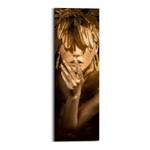 Wandbild Stylish Girl MDF - Gold - 30 x 90 cm