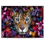 Kunstdruck Flower Cat PVC - Multicolor - 60 x 80 cm