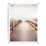 Kunstdruck Brücke zum Strand PVC - Beige - 60 x 80 cm